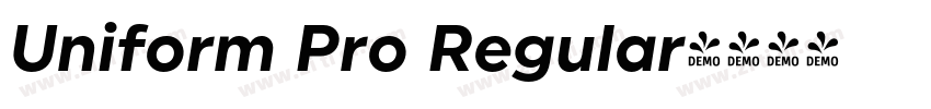 Uniform Pro Regular字体转换